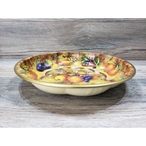 Daher Decorated Ware Round Metal Tin Fruit Tray Dish England - Picture 4 of 7